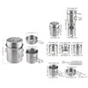 Stainless Steel Cookware Set Portable Camping Stove Cooking Pot Set