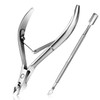 Cuticle Nippers with Cuticle Pusher, Easkep Dead Skin Remover, Scissor