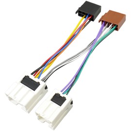Jayubien ISO Radio Wiring Harness for Nissan Stereo Wire Adapter 1995-2008,Compatible with Infiniti Radio Connector 1990-2008,10Pin 6Pin Car Stereo Plug
