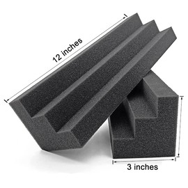 TOBEOME 16 Pack Acoustic Foam Panels, Acoustic Bass Trap Corner Block, Sound Absorbing Foam for Studio, Home or Theater