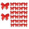 24 Pack Christmas Tree Red Velvet Bows Set, Red Christmas