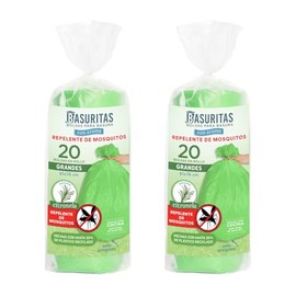 Basuritas | 40 Bolsas De Basura Con Aroma Citronela, Repelente de Insectos, 61x76 cm, Pack 2x20