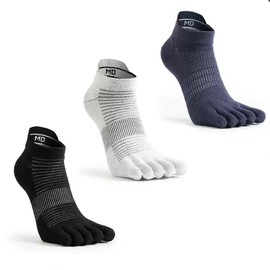 Viiotu 3 Pairs Toe Socks For Women Men,Coolmax Five Finger Running Socks,High Performance Athletic Toe Socks No Show (AU, Numeric, 4, 6.5, Regular, Regular, BBG)