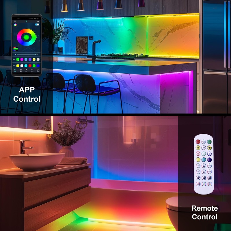 RGB+IC COB LED Strip 3 m, WS2811 LED Strip, 24