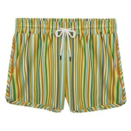 XYKJFIT Swim Trunks Men 5 Inch No Liner Striped Men's Bathing Suit Quick Dry Lightweight Swimming Shorts with Pockets Orange