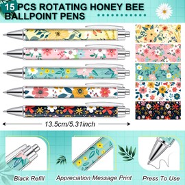 Fuutreo 30 Pcs Flower Notepads with Pens Flower Sticky Notes Funny Flower Ballpoint Pens Bulk Floral to Do List Memo Pads Floral Pens Flower Party Favors for Mother's Day School Office Holiday Gifts