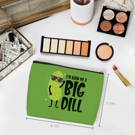 Wenboco Humor Pickle Gifts Pickle Lover Gift Vegetarian Gift Dill Pickles Gift Pickle Makeup Bag Food Cucumber Lover Gift Birthday Christmas Friendship Gifts for Women Daughter Sister
