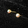 Silver 925 Silver Earrings, Gold, 18K Coating, Opal, Small, Mini