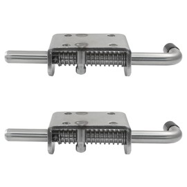 Aoserge 2 Pack 6.5 Inch 304 Stainless Steel Spring Loaded Gate Latch Pin - Outdoor Solid Hardware Latch with Barrel Bolt Nice Design, Heavy Duty for Shed Doors, Wood & Metal Gates, Trailers