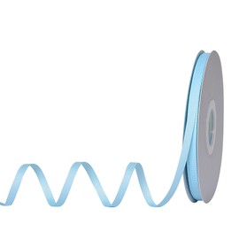 YAMA Light Blue Grosgrain Ribbon, 1/4 Inch 50 Yards, for Gift Wrapping Crafts Hair Bows Wedding Party Decoration