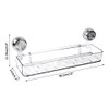 MiOYOOW Shower Shelf No Drilling Transparent Shower Shelf for Wall