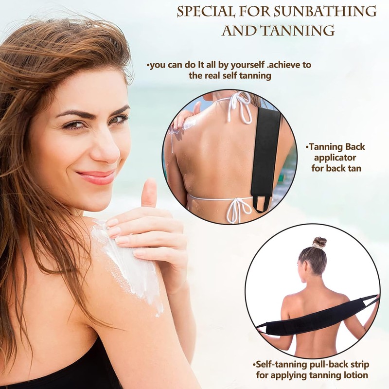 Self Tanning Glove Applicator Microfiber Back Lotion Applicator Apply Lotion