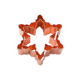 Auntie Morags Copper Snowflake Cookie Cutter Set of 2 on Ribbon