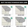 Stretch Armrest Covers Velvet Arm Covers for Chairs Couch Sofa