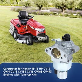 Carburetor for Kohler CV13 CV14 CV15 CV15S CV16 CV16S CV493 13-16 HP Engines with Air Filter Tune Up Kit, Replaces 12-853-56-S,12-853-81-S,12-853-93-S,12-853-178-S,42-853-03-S