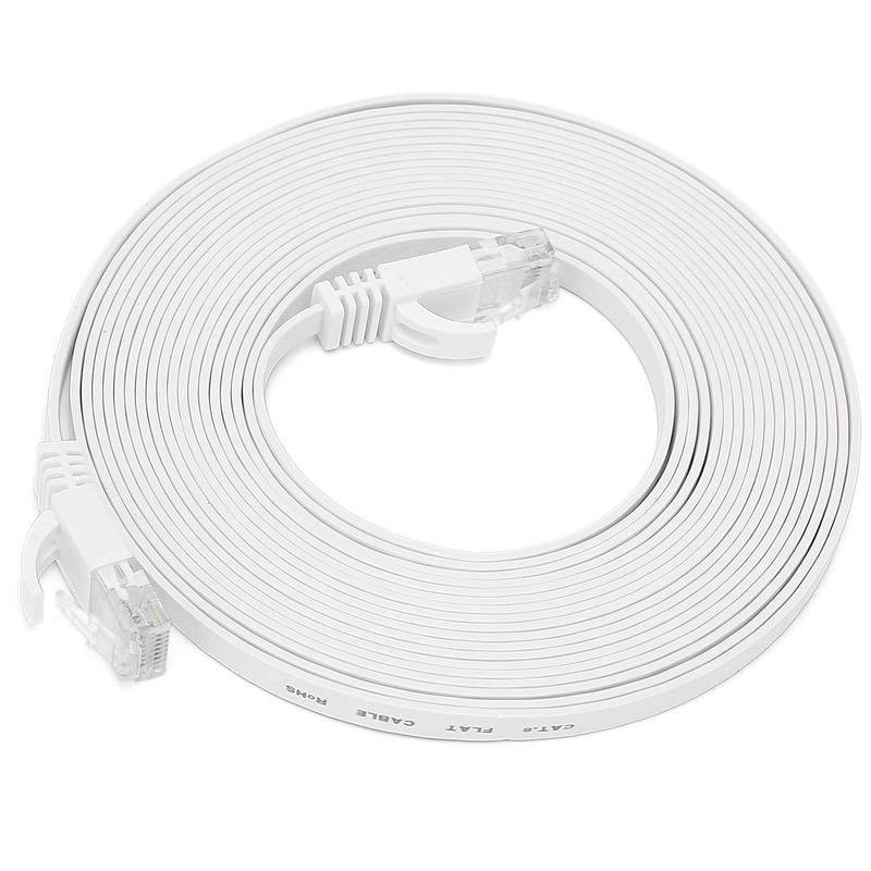 Cable Ethernet Plano CAT6 Gigabit 8 Núcleos Par Trenzado Puente