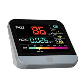 13 in 1 Air Quality Monitor Indoor, with PM1/PM2.5/PM10/Particle Counter/AQI/Humidity/TVOC/Formaldehyde/Temperature Air Quality Tester for Home, Office, Portable Air Quality Tester