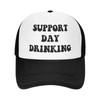 Funny Trucker Hat Support Day Drinking Baseball Cap Breathable Mesh