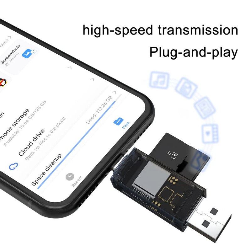 SD Card Reader,DHTtechky USB 3.0/USB C Memory Card Reader Adapter,Camera