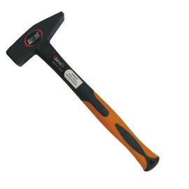 Big Leaf 4-Piece Hammer Set 1000 g, 500 g, 200 g, 100 g Engineer's Hammer DIN 1041 Fibreglass Handle and Anti-Vibration Elastomer Handle