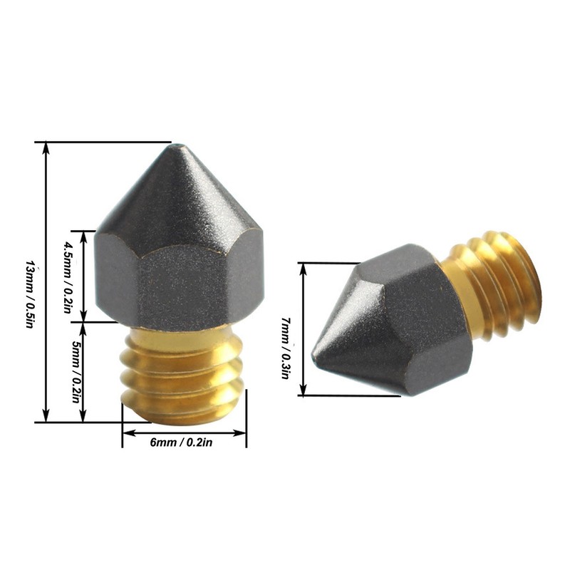 4 Pcs 3D Printer Nozzles Three Hole High Flow Fast