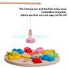 Wooden Magnetic Fishing Game Toys with Tangram Puzzles for Kids