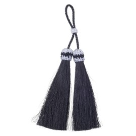 Tough 1 Royal King Double Horsehair Tassel, Black, 3 14" Tassel, 5 1/2" Total Length