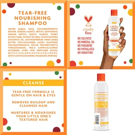 Cantu Care for Kids Shampoo Conditioner Detangler Value bundle Bonus Shopping bag(Package May Vary)