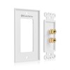 Tuperoymse 2 Posts Speaker Wall Plate Home Theater Wall Plate