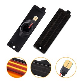 litzland LED Front Bumper Fender Side Marker Lights Compatible with Pontiac Firebird 1998 1999 2000 2001 2002 Smoked Lens Turn Signal Assembly 2 PCs OE 5977941 5977942 GM2550179 GM2551179
