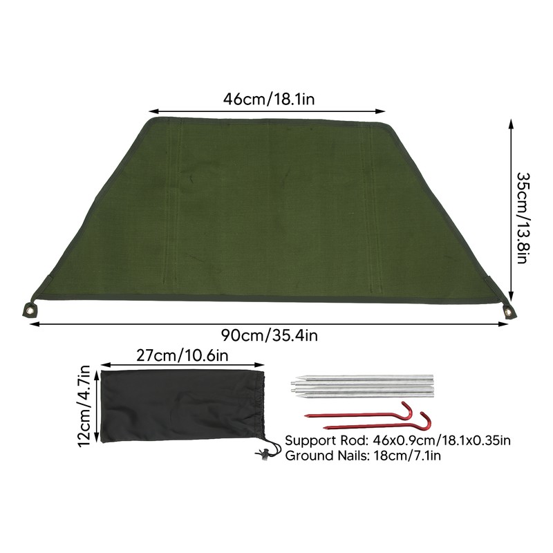 Outdoor Stove Windscreen Portable Canvas Camping Fire Windshield for Picnic