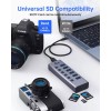 Lionwei Universal 8-Port Powered USB C Hub USB 3.0x6+SD/TF Card