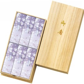 Uno 千代 For Incense Sticks Light Black Ink Style Cherry Paulownia Box Sack 6 3-Pack, 437106 