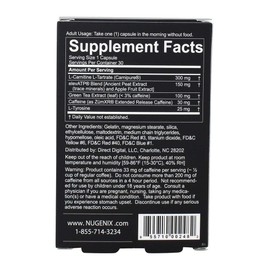 Nugenix Cellular Energy - Energy Supplements - L-Carnitine and L-Tartrate, elevATP, Extended Release Caffeine, L-Tyrosine, 30 Count