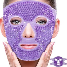 Mscara de Hielo, Mscara de Gel Frio Adecuadas para Ojos HinchadosOjerasMigraaAlivio del Estrs, Antifaz para Dormir Fria y Caliente con Respaldo de... 