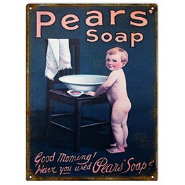 Nostalgic Pears Soap Reproduction Sign 9x12