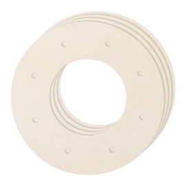 MECCANIXITY 6Pcs Wooden Wreath Frames, Round 3.9" OD/3.9" ID Unfinished Floral Hoop Rings for DIY Christmas Easter Crafts Wedding Holiday Wall Home Decor