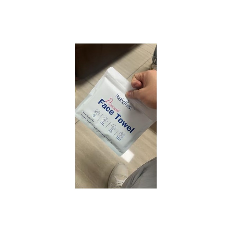 Disposable Face Towel, Travel Pack, 1 Pack (1 Bag, 5