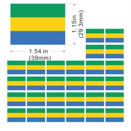 Womaha 30 Sheets Gabon Flag Temporary Tattoos for Kids Adults Fans Fake Face Tattoo Stickers