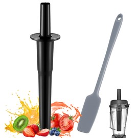 Dunkive Replacement Blender Tamper Tool Compatible with Classic Standard 64oz Containers, Durable Plunger Tamper & Silicone Blender Spatula with Ergonomic Design