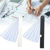 4Pcs Multifunctional Fan Scale Ruler Plastic Drafting Foldable Architect Tool