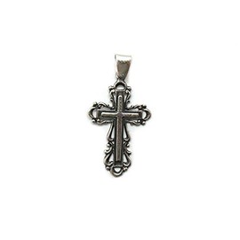 Genuine sterling silver religious pendant solid hallmarked 925 Cross PE001361