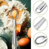 2 Pcs Stainless Steel Egg Whisk Mini Handheld Whisk Beater