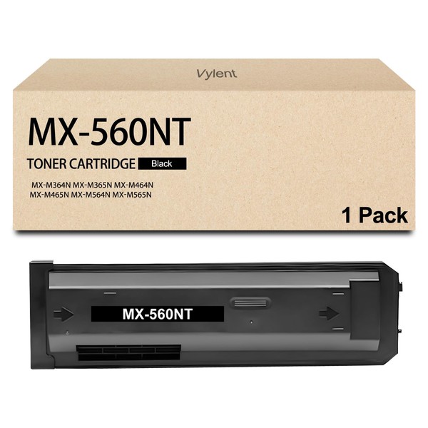 Vylent MX560NT MX-560NT Black Toner Cartridges Replacement for Sharp MX