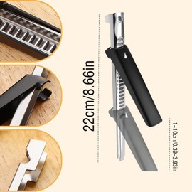 Effortless Arthritis Jar and Can for Seniors, Adjustable Can Opener, New Can Opener Manual Lid for Restaurants, Bars, Elderly, Picnics, Effortless Arthritis for Weak Hands Seniors（Black）