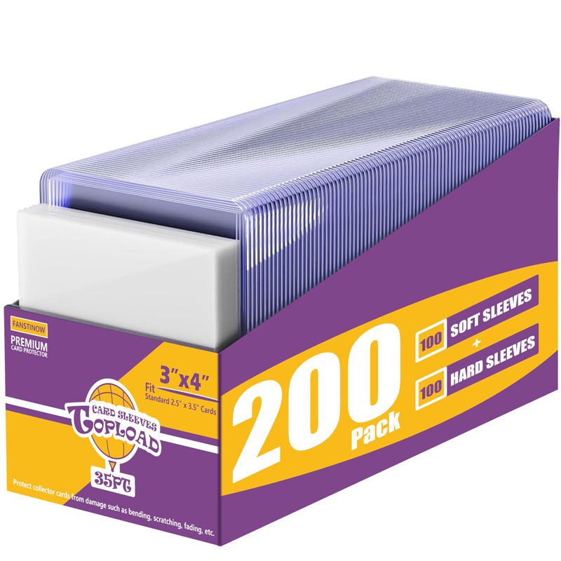 200 fundas para tarjetas de carga superior para tarjetas, soporte