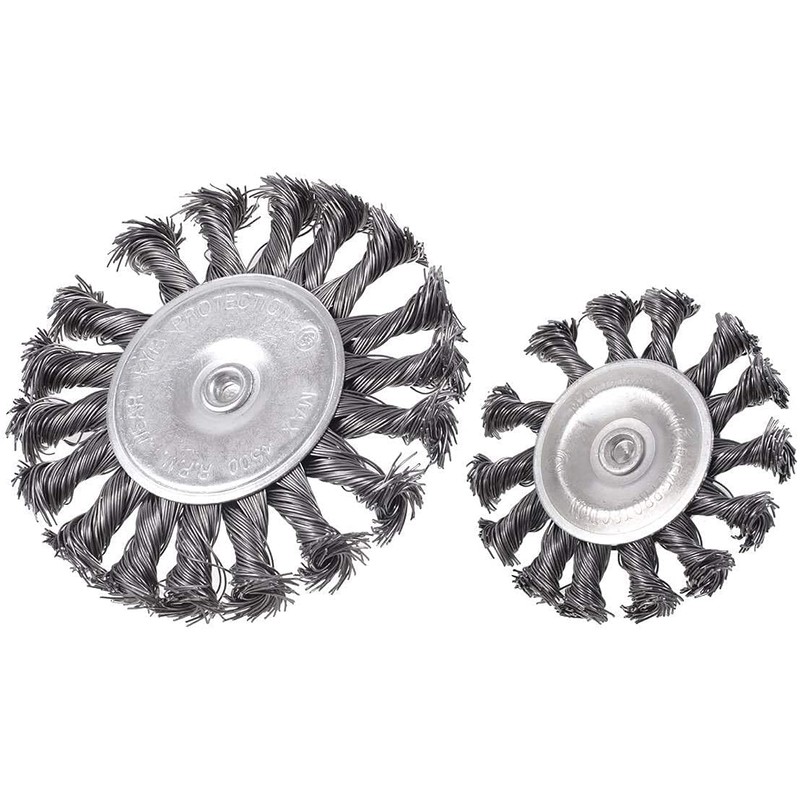 Rocaris 7Pcs Twist Knot Wire Wheel Brush for Drill Crimped