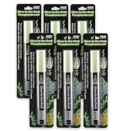 Marvy Uchida Green Glow in The Dark Fabric Marker, Pack of 6, 6 Count