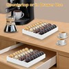 MinBoo Bamboo Coffee Capsule Storage Drawer Tray, Bamboo Drawer Insert