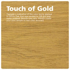 Rubio Monocoat Wood Stain & Finish 65 ft² - Touch of Gold | Oil Plus 2C | Quick-Dry, Eco-Friendly Linseed Wood Oil for Indoor Use, Includes Accelerator (Part B) | Protector | 130 ml